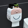Multifunctional Bathroom Punch-free Tissue Box Creative Rack, Pink, Gray
