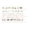 8 Roll / Box Paper Tape Basic Handbook Material Set Small Fresh Girl DIY Decorative Tape Antique Hand Account Sticker, (Life, Blue Rhythm, Dream Love