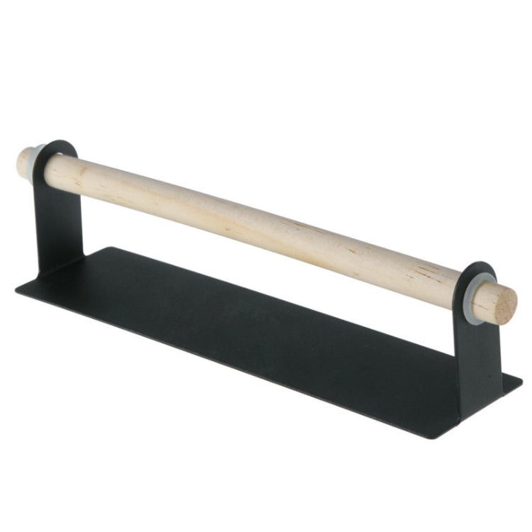 Non-perforated Kitchen Paper Holder Rag Roll Paper Storage Rack Toilet Bathroom Towel Rack, Black, White