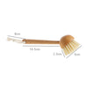 Home Kitchen Wooden Non-sticky Oil Washing Pot Brush Long Handle Dish Brush