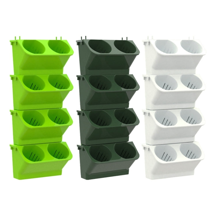Interior Decoration Plant Wall Flower Pot Living Room Balcony Vertical Green Planting Box Stereo Combination Wall Hanging Pot, Size: 24x14x57 cm, 24x14x57cm(White), 24x14x57cm(Light Green), 24x14x57cm(Dark Green)
