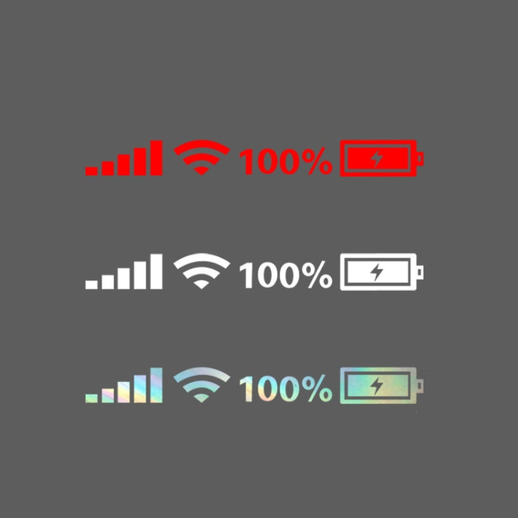 10 PCS Car Windshield Stickers Signal WiFi Power Vinyl Decal  Car Stickers, L, M, S
