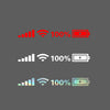 10 PCS Car Windshield Stickers Signal WiFi Power Vinyl Decal  Car Stickers, L, M, S