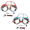 304 Stainless Steel Children Car Dinner Plate, Blue, Blue (removable and washable)