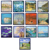 Art Retro DIY Pasted Film Photo Album Family Couple Commemorative Large-Capacity Album, 16 inch Vétheuil, 16 inch Water Lilies, 16 inch Bridge Of Argenteuil, 16 inch Bouvier Cliff, 16 inch Beach, 16 inch Flower Queen, 16 inch Sunrise Impression��������...