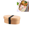 Wood Environmental Protection Tableware Portable Lunch Box Bento Box, Single Layer, Double Layer