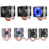 Desktop Computer 6 Copper Tube CPU Radiator Super Quiet, 6 Tube Without Light 3-pin Single Fan, 6 Tube Without Light 3-pin Double Fan, 6 Tube Red Light 3-pin Single Fan, 6 Tube Blue Light 3-pin Single Fan, 6 Tube Blue Light 3-pin Double Fan������������...