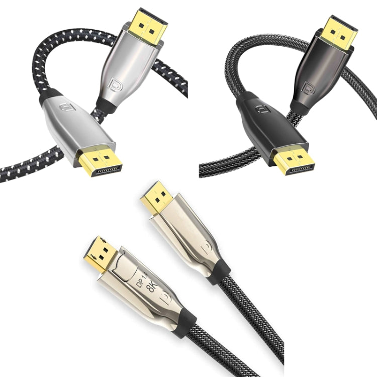 1.4 Version DP Cable Gold-Plated Interface 8K High-Definition Display Computer Cable OD6.0MM 30AWG With Nylon Mesh, 1m, 1.5m, 2m, 3m, 5m