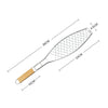 Chrome Plated Wooden Handle Single Fish Barbecue Net Clip Outdoor Grilled Fish Clip Barbecue Tool