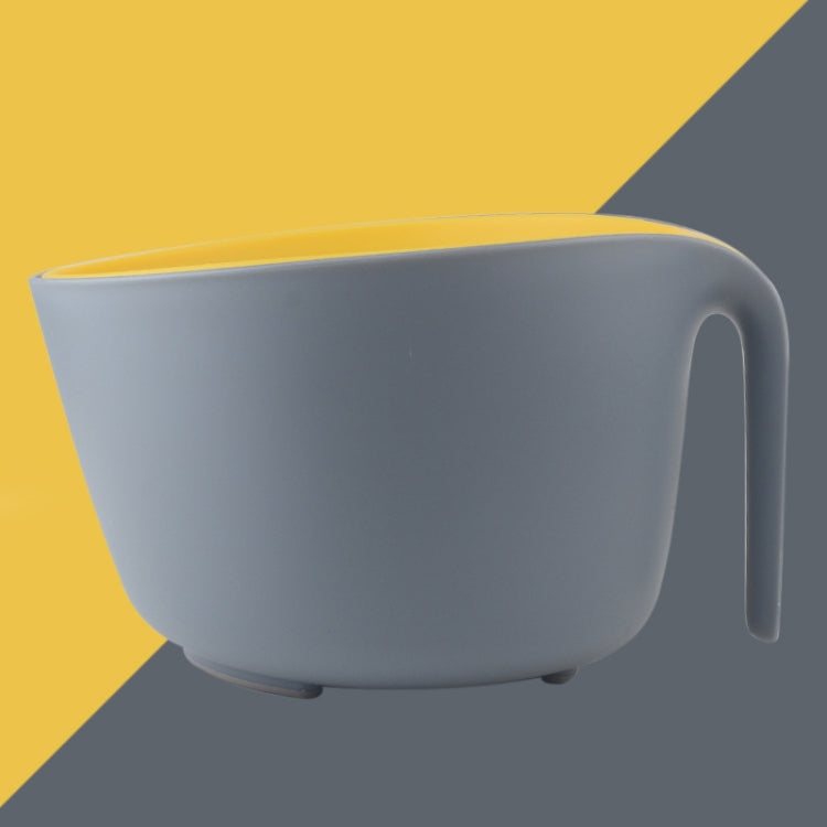 2 in 1 Double-layer Drain Basket Kitchen Plastic Fruit Vegetable Basket Salad Bowl, Blue White, Dark Light Gray, Yellow Gray, Gray Orange