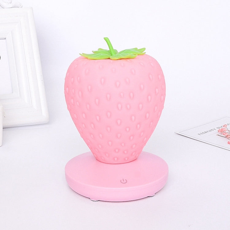 Creative Home LED Silicone Strawberry Night Light USB Rechargeable Bedside Decoration Atmosphere Light, Pink Strawberry, Red Strawberry, White Strawberry