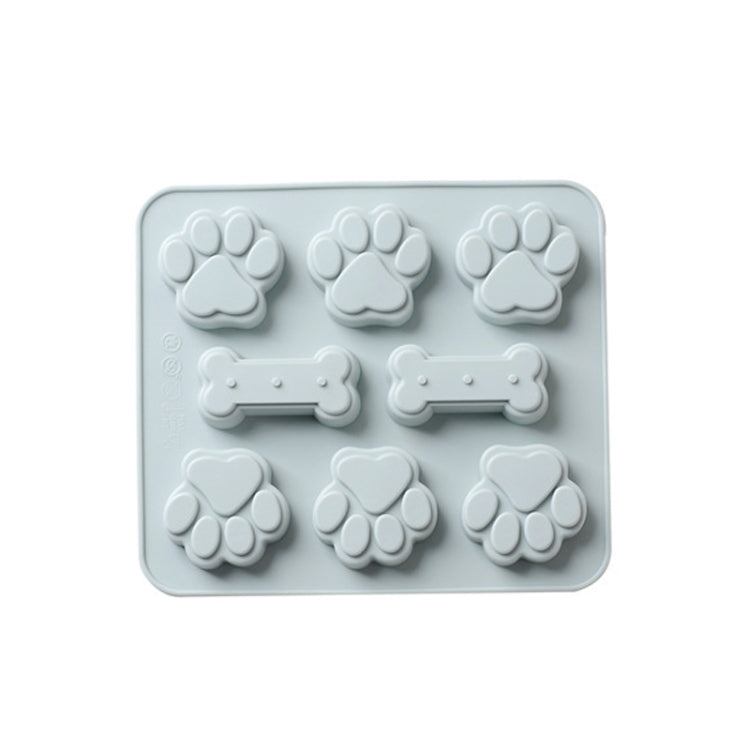 5 PCS Cartoon Cat Claw Bone Shape Cake Chocolate Silicone Mold Microwave Baking Ice Tray Mold Pudding Jelly Mold, Cat Claw Bone Shape(Blue), Cat Claw Bone Shape(Pink)