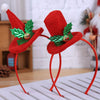Christmas Headband Christmas Ornaments Adult Children Christmas Hat Headband, D817 Spiked Hat Green Leaf B451a, D818 Top Hat Green Leaf B451b