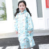 Cartoon Children Raincoats Waterproof Raincoat with Schoolbag, S, M, L