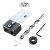 4 PCS / Set Woodworking Hole Locator Woodworking Special Hole Set Fixture Small Vertical Drilling Hole Positioning Tool, A 1/2 inch, B 3/8 inch, C 1/4 inch