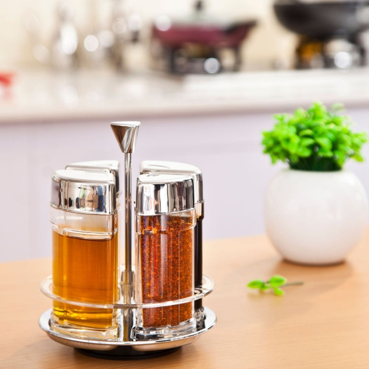 Household Kitchen Rotating Seasoning Pot Seasoning Box Combination, Rotating Seasoning Pot