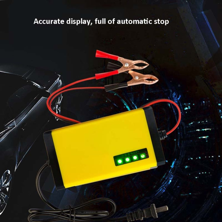12V Motorcycle Battery Charger Smart Repair Full Automatic Stop Charger,CN Plug, Automatic Stop Charger