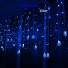 3.5M 96 Leds Curtain Christmas Tree Icicle String Lights Fairy Lights Christmas New Year Lights Wedding Party Decoration, 110V US Plug