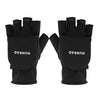 HUMRAO Winter Half-Finger Flip Cover Warm Gloves For Outdoor Sports Skiing And Cycling, L