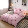 Simple Cotton Grinding Bed Four-Piece Duvet Cover Sheet Pillowcase, 150x200cm