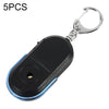 5 PCS Portable Anti-Lost Alarm Key Finder Wireless Whistle Sound LED