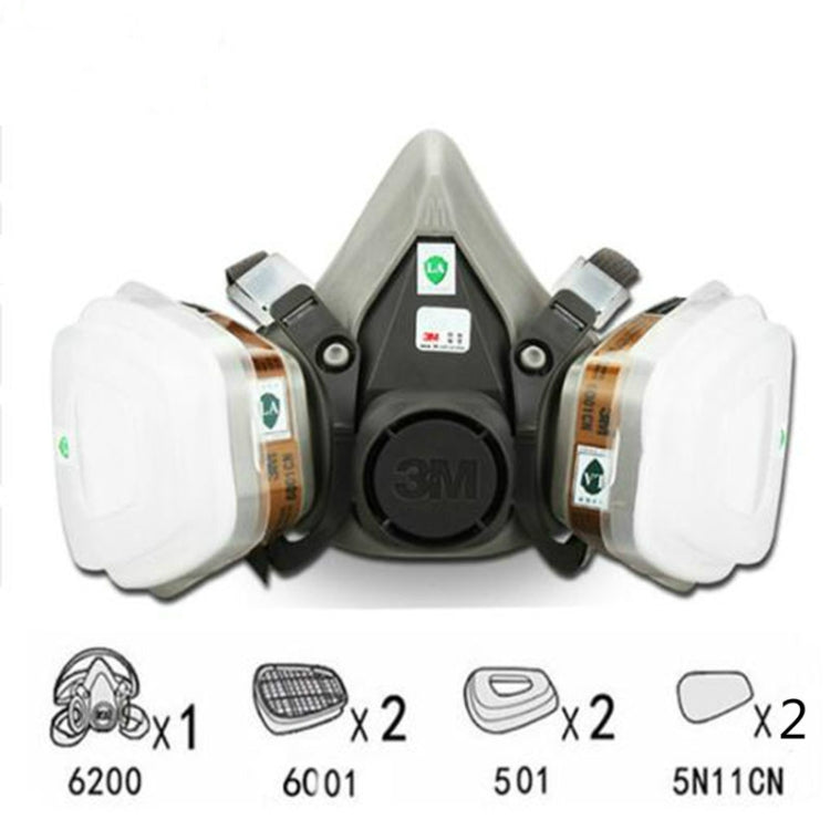 7 in 1 Suit Half Face Gas Mask Respirator Painting Spraying Dust Mask For 3 M 6200 N95 PM2.5 Gas Mask, 7 in 1 Suit Half Face Gas Mask