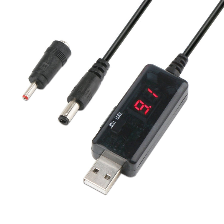 USB Boost Cable 5V Step Up to 9V 12V Adjustable Voltage Converter 1A