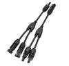 1 Pair MC4 Branch Y Adapter Connectors M/M/F and F/F/M for Solar