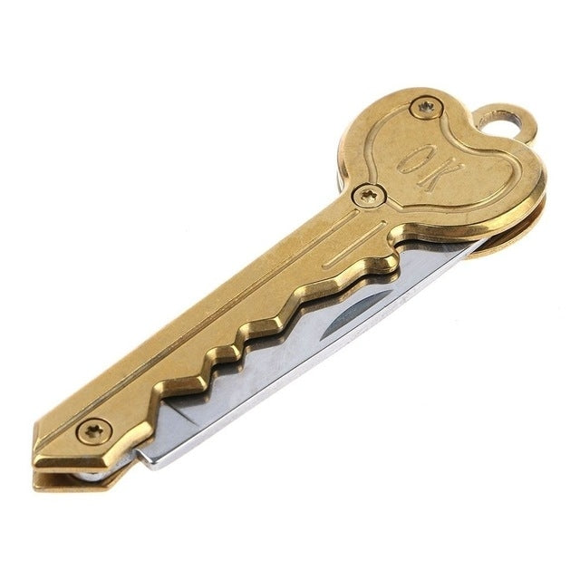 Mini Key Knife Tactical Camp Outdoor Keyring Ring Keychain Fold Self