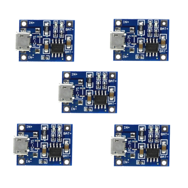 5 PCS TP4056 Charging Board Module Micro USB Interface Microphone USB