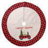 Christmas Decoration Supplies Linen Christmas Tree Skirt Car Christmas Tree Skirt, Linen Christmas Tree Skirt