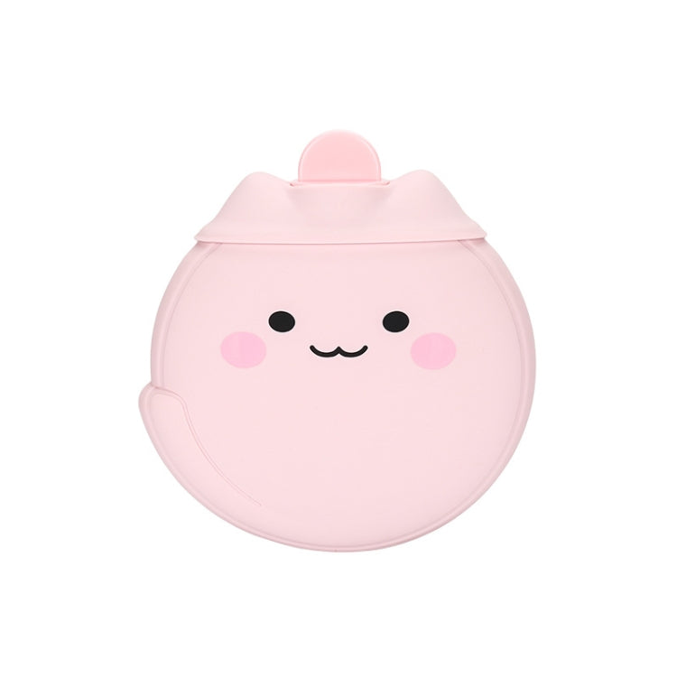 Cartoon Silicone Mini Warm Belly Warm Palace Water Injection Explosion-Proof Warm Water Bag, Brown, Pearl White, Coral Powder, Sky Blue