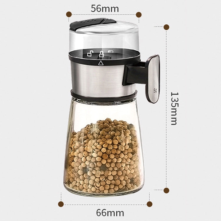 Press Type Salt Control Bottle Kitchen Household Sealed Moisture-Proof Metering Tank Set