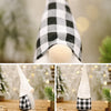 Christmas Decorations Festive Supplies Black White Lattice Forest Elderly Faceless Doll Ornaments, A, B