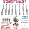 164 in 1 Cake Turntable Set Stainless Steel Decorating Mouth Baking Tools, 164 PCS/Set