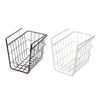 Closet Storage Rack Under The Partition Hanging Basket Storage Basket, Black, White
