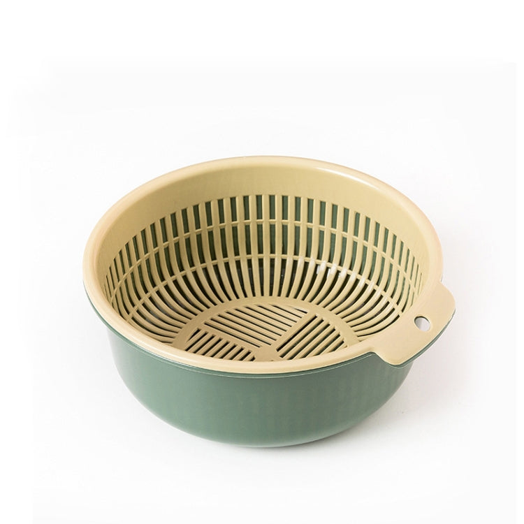 Double-Layer Hollow Fruit & Vegetable Drain Basket Household Plastic Vegetable Washing Basket