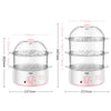 LINGRUI Timer Mini Multi-Function Egg Cooker Automatic Power Off Home Breakfast Machine, CN Plug, Double Layers