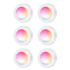 6 PCS / Set 16 Color RGB LED Night Light Strobe Atmosphere Pat Light Remote Control Cabinet Light with 2 Remote Control