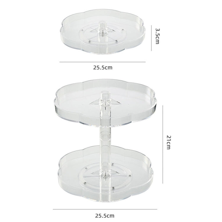 Kitchen Transparent Rotatable Condiment Storage Turntable Double-Layer Multi-Function Shelf, Multi-Function Shelf