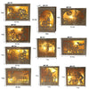 Wooden Halloween Witch Pumpkin Haunted House LED Lights Three-Dimensional Ornaments, JM01496, JM01497, JM01498, JM01499, JM01500, JM01501, JM01502, JM01503, JM01504, JM01505