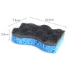 6 PCS Household Cleaning Sponge Kitchen Scouring Pad, Black, Green
