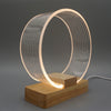 USB Acrylic Ring Table Lamp Night Light