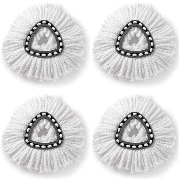 4 PCS Rotating Triangle Cotton Yarn Mop Head Mop Replacement Cloth