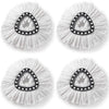 4 PCS Rotating Triangle Cotton Yarn Mop Head Mop Replacement Cloth