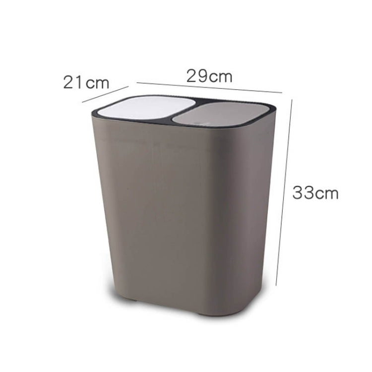 Dry And Wet Classification Press Trash Can Household Kitchen Paper Basket, Blue, White, Gray, Beige