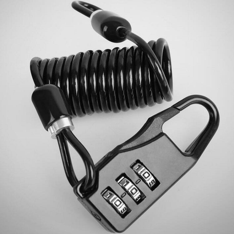 Helmet Lock Mountain Bike Wire Lock Safety Lock Bicycle Motorcycle Electric Bike Portable Password Steel Cable Lock, Helmet Lock