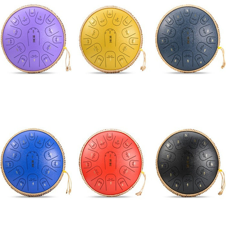 15-Tone Ethereal Drum 14-Inch Steel Tongue Drum Hollow Drum Sanskrit Drummer Disc