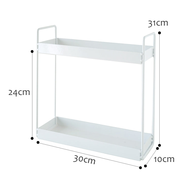 Home Storage Rack Bathroom Narrow Side Shelf, Small (White), Large (White), Small (Black), Large (Black)