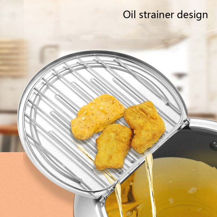 Fryer Pot Household Non-Stick Pan Temperature Control Mini Frying Pot, 20cm